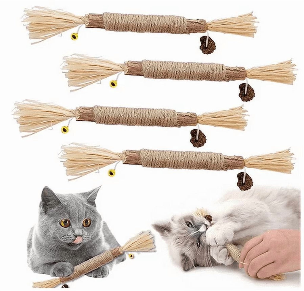 4Pcs Cat Chew Sticks,Catnip Stick,Catnip Sticks,Cat Grass Stick,Molar Cat Interactive Stick,Catnip Toys Sticks,Cat Toy Stick,Cat Stick